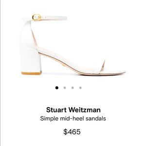 White/ivory Stuart Whitzman 2 inch heels